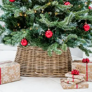 Ivyline Wicker Square Christmas Tree Skirt - image 1