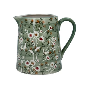 Green Wild Daisy Stone Jug