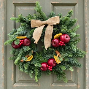 Winter Fruits Wreath - 10"