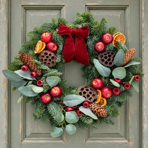 Winter Fruits Wreath - 14"
