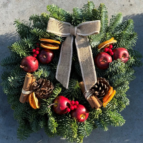 Winter Fruits Wreath - 14"