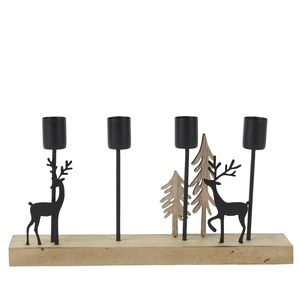 Winter Scene Taper Candle Holder