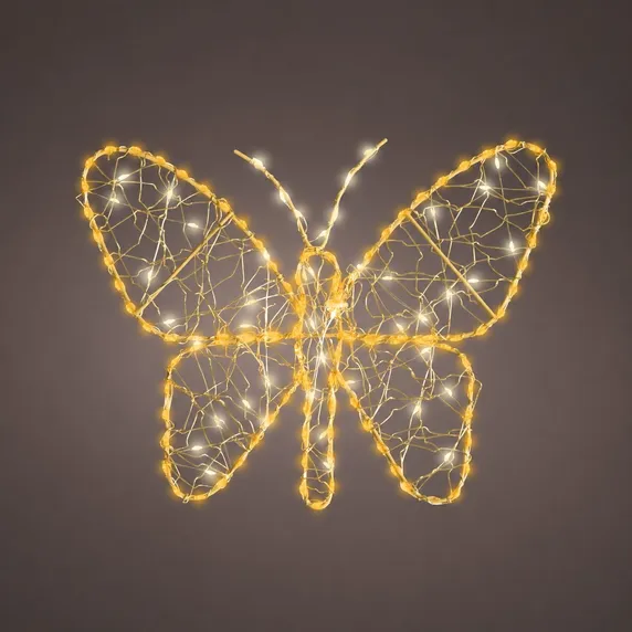 Wirework Golden Light Up Butterfly
