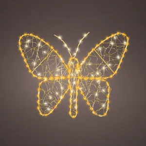 Wirework Golden Light Up Butterfly