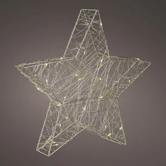 Wirework Illuminated Silver Standing Star