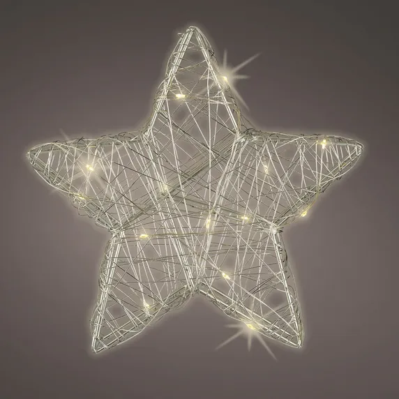 Wirework Illuminated Silver Star