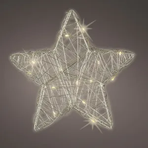 Wirework Illuminated Silver Star