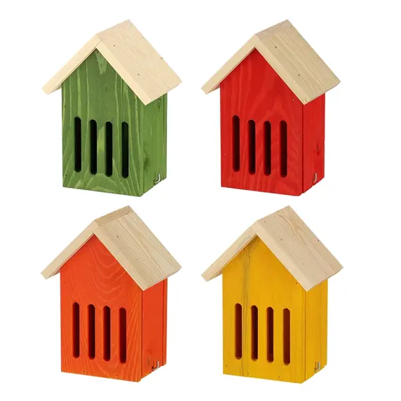 Bee House 4-in-1 Butterfly House Feeder With Flower Pot, Wooden Butterfly Houses For The Garden, Butterfly Feeders For Outdoors, Natural Butterfly Garden Kit Habitat For Outside &ndash Bee Baths For Outdoors