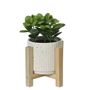 Wooden Framed Potted Artificial Plant  - image 2