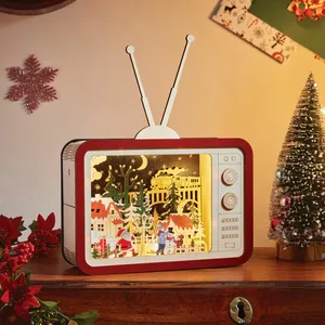 Wooden InLit TV Village