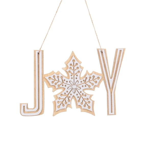 Wooden Joy Hanging Sign