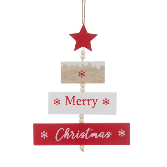 Wooden Merry Christmas Hanging Sign