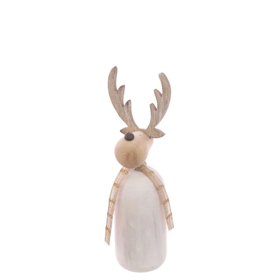 Wooden Reindeer Figurine - Medium