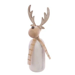 Wooden Reindeer Figurine - Large