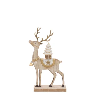 Wooden Reindeer Ornament - Medium
