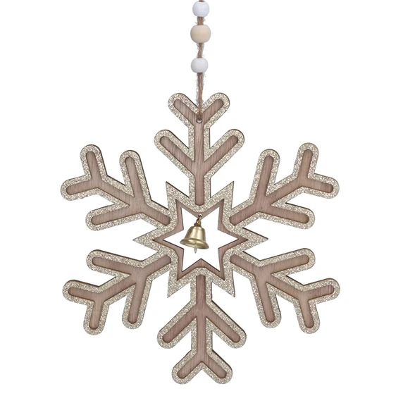 Wooden Snowflake Tree Decoration - Large