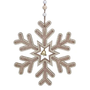 Wooden Snowflake Tree Decoration - Large