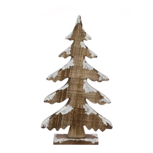 Wooden Snowy Tree Ornament