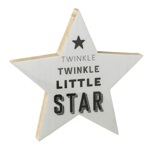 Wooden Twinkle Star Sign