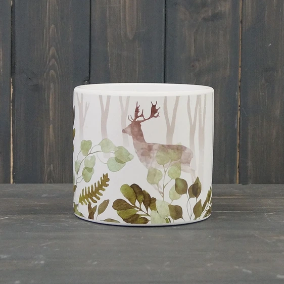 Woodland Stag Print Pot Ø14cm