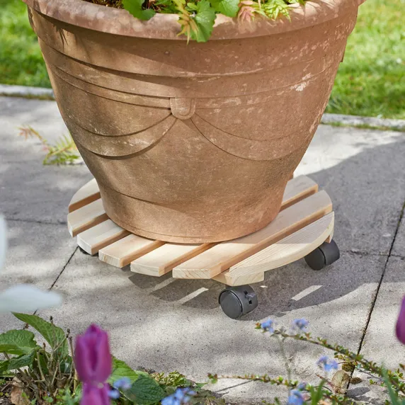 Woodland Wheeled Pot Stand - 38cm - image 1