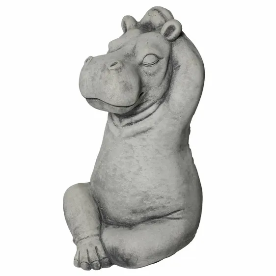 Yoga Hippo Stone Ornament