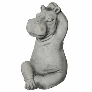 Yoga Hippo Stone Ornament