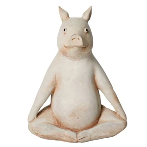 Yoga Pig Stone Ornament