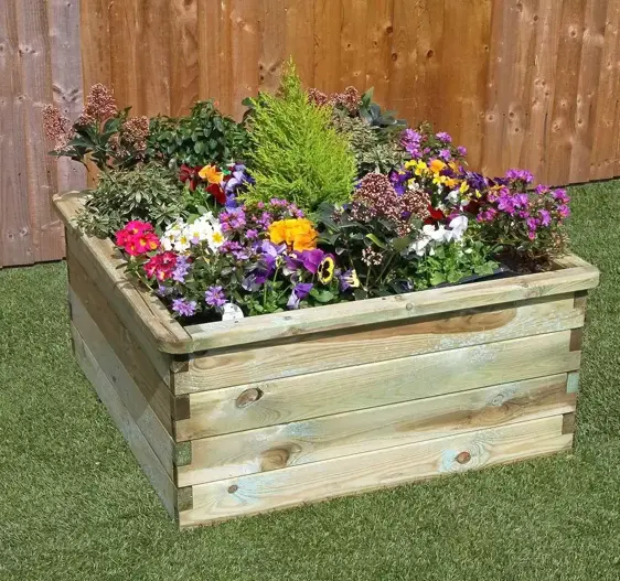 Zest Square Sleeper Raised Bed