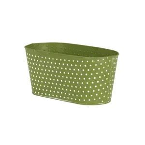 Zinc Oval Polka Dot Planter - image 1