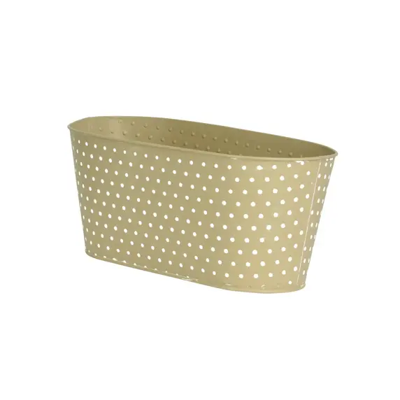 Zinc Oval Polka Dot Planter - image 3