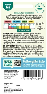 Zinnia Early Wonder Mixed Seeds - image 2