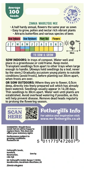 Zinnia Whirlygig Mixed Seeds - image 2